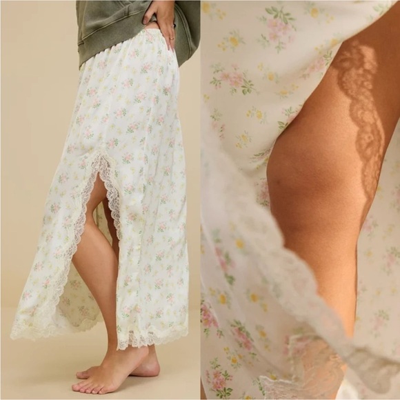 Aerie Satin Midi Skirt - Picture 1 of 9